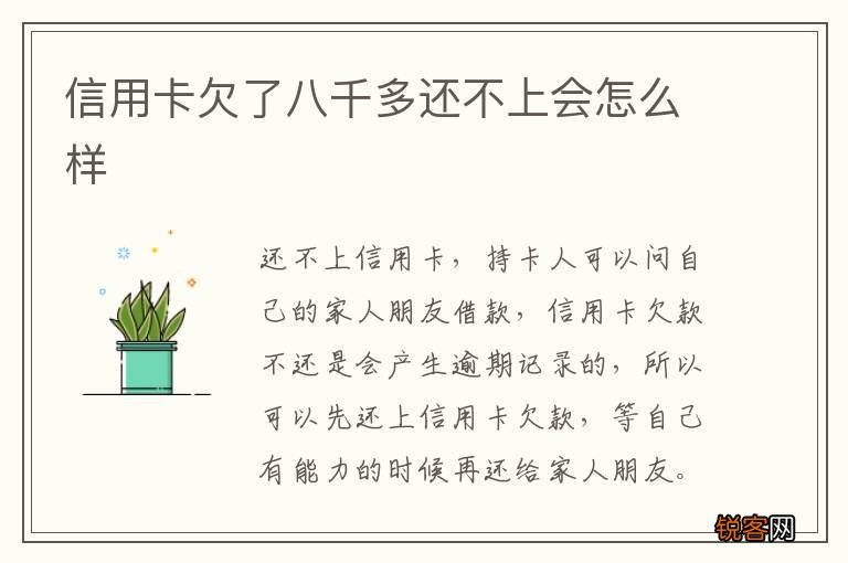 信用卡欠了八千多还不上会怎么样
