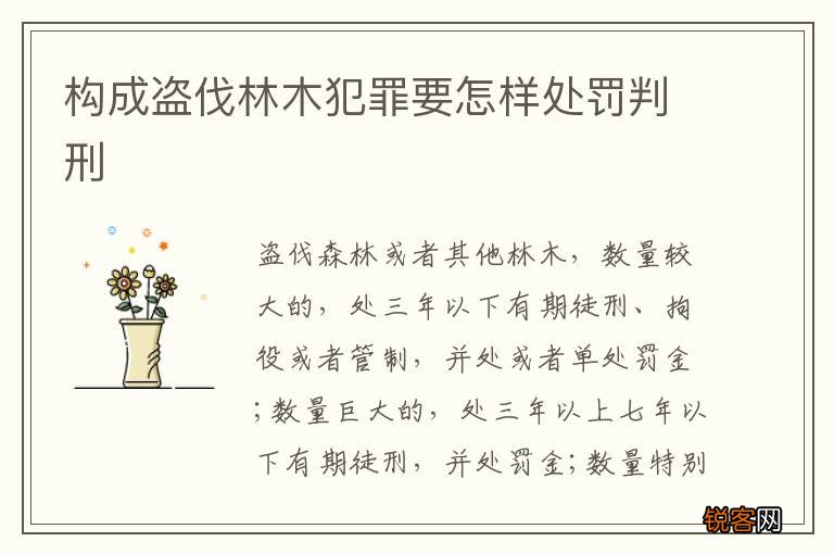 构成盗伐林木犯罪要怎样处罚判刑
