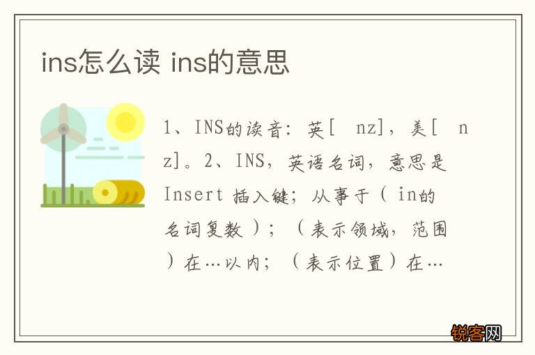 ins怎么读 ins的意思