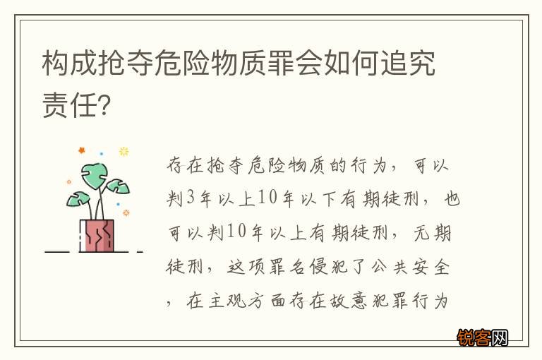 构成抢夺危险物质罪会如何追究责任？