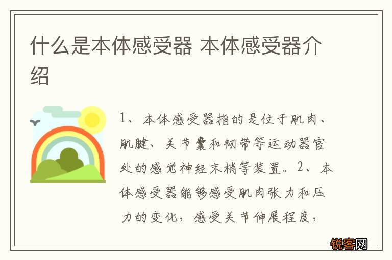 什么是本体感受器 本体感受器介绍