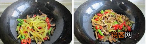 榨菜香菇炒肉丝