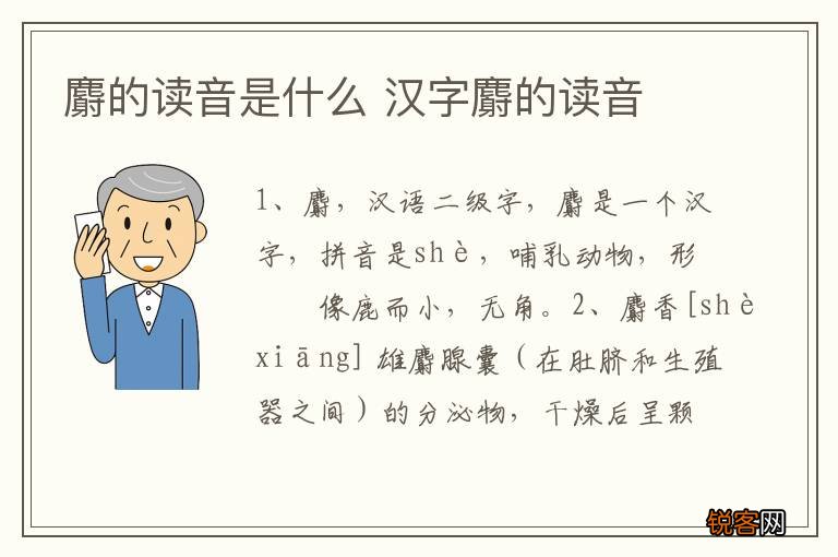 麝的读音是什么 汉字麝的读音