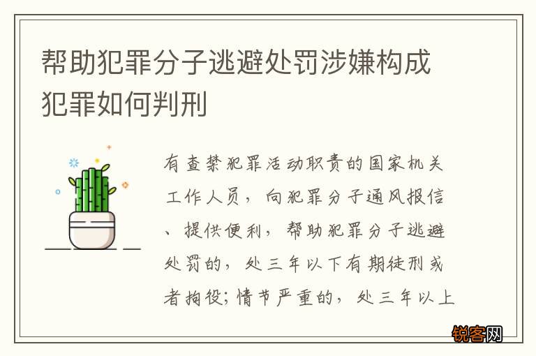 帮助犯罪分子逃避处罚涉嫌构成犯罪如何判刑