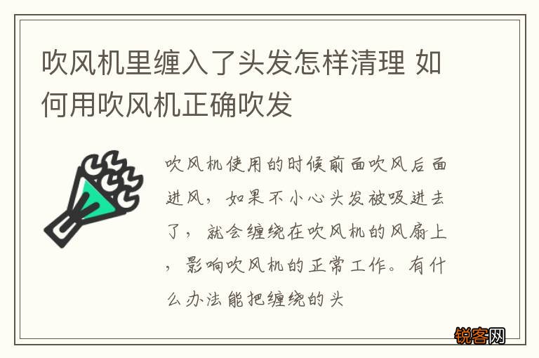 吹风机里缠入了头发怎样清理 如何用吹风机正确吹发