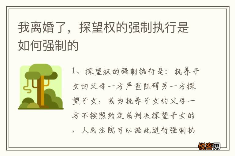 我离婚了，探望权的强制执行是如何强制的