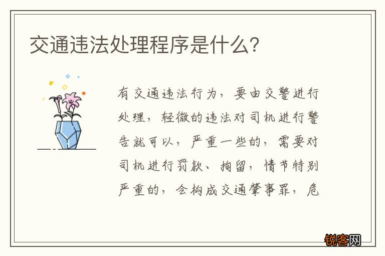 交通违法处理程序是什么？