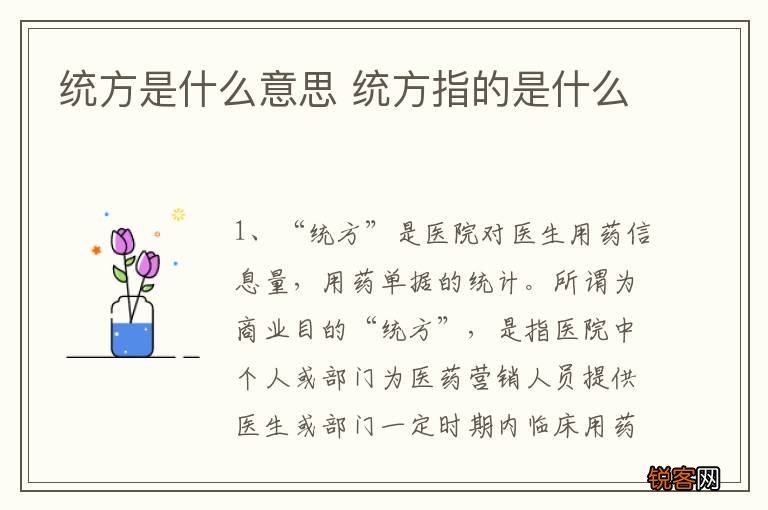 统方是什么意思 统方指的是什么