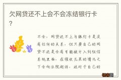 欠网贷还不上会不会冻结银行卡？