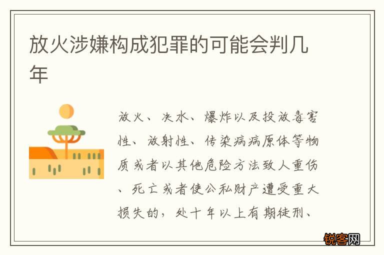 放火涉嫌构成犯罪的可能会判几年