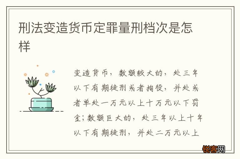 刑法变造货币定罪量刑档次是怎样