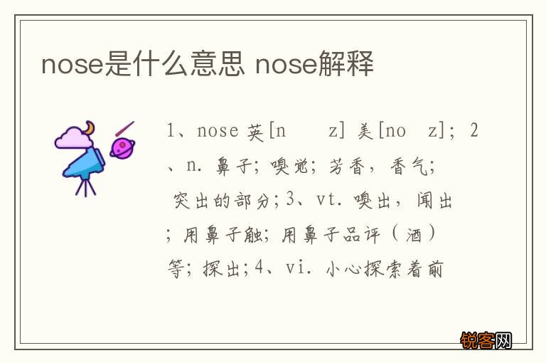 nose是什么意思 nose解释