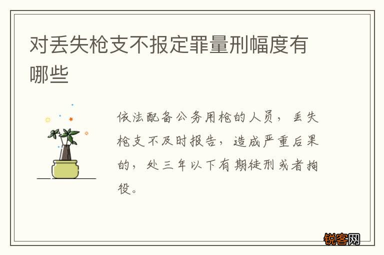 对丢失枪支不报定罪量刑幅度有哪些