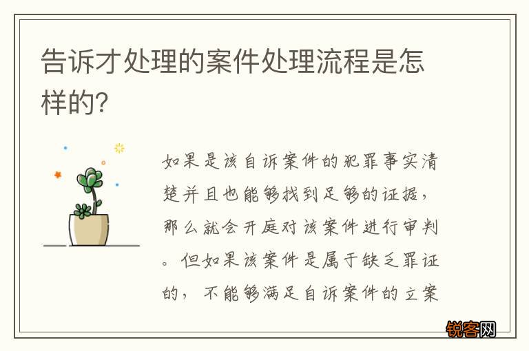 告诉才处理的案件处理流程是怎样的？