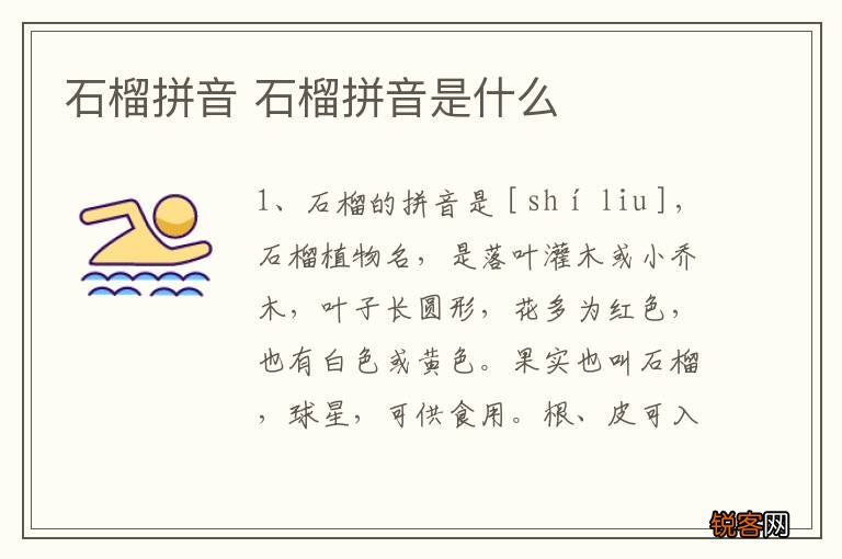 石榴拼音 石榴拼音是什么