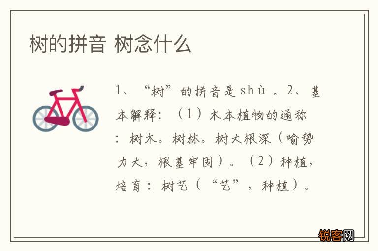 树的拼音 树念什么