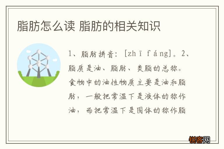 脂肪怎么读 脂肪的相关知识