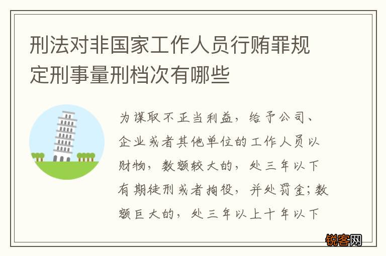 刑法对非国家工作人员行贿罪规定刑事量刑档次有哪些
