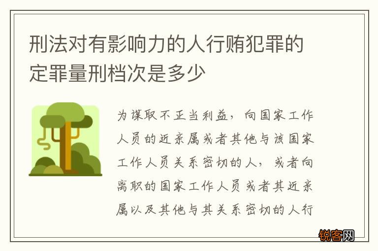 刑法对有影响力的人行贿犯罪的定罪量刑档次是多少