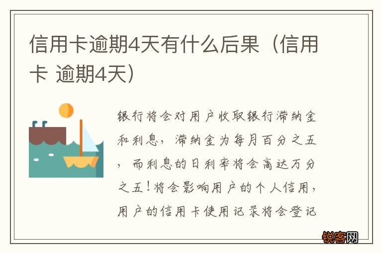 信用卡 逾期4天 信用卡逾期4天有什么后果