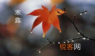 寒露的由来及习俗 寒露的由来及习俗简单介绍