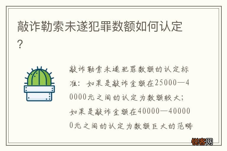 敲诈勒索未遂犯罪数额如何认定？