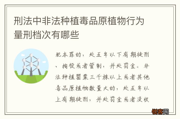 刑法中非法种植毒品原植物行为量刑档次有哪些