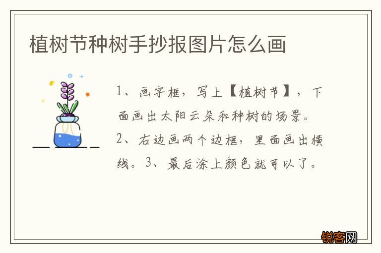植树节种树手抄报图片怎么画