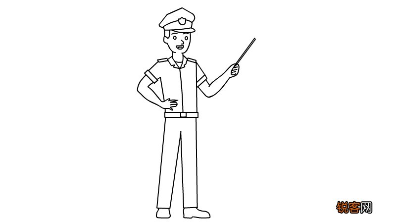 警察简笔画 警察简笔画怎么画