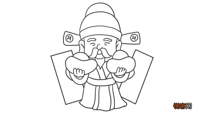 新年财神爷简笔画财神爷简笔画