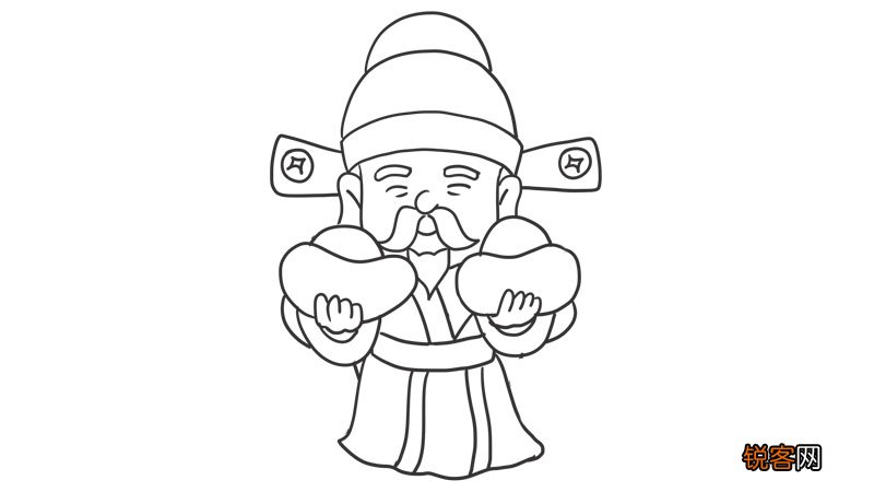 新年财神爷简笔画财神爷简笔画