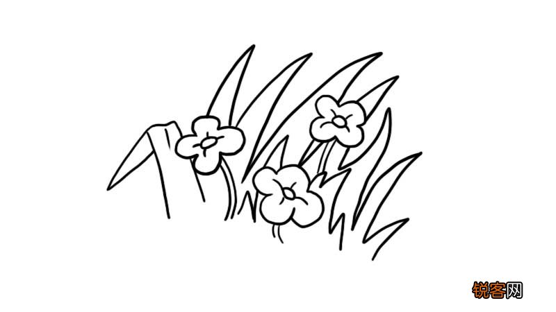 路边小野花简笔画