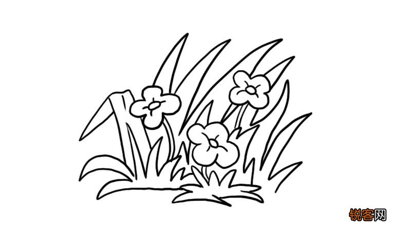 路边小野花简笔画
