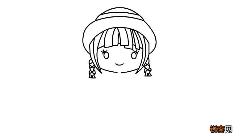 卡通人物简笔画少女 卡通少女人物的画法