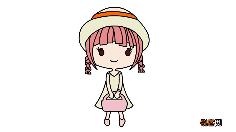 卡通人物简笔画少女 卡通少女人物的画法