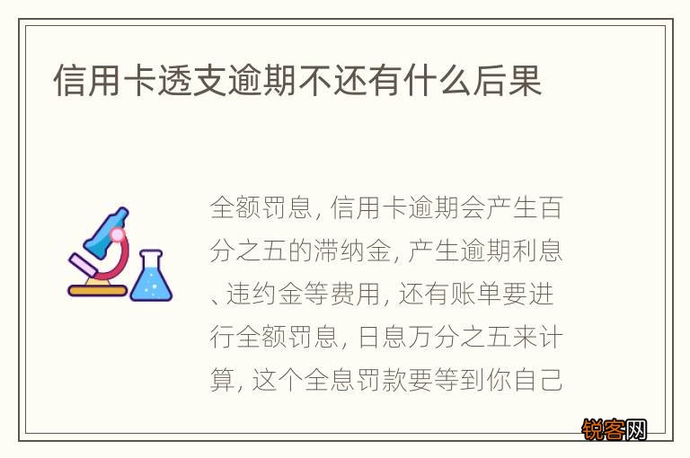 信用卡透支逾期不还有什么后果