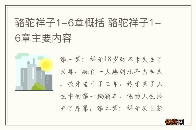 骆驼祥子1-6章概括 骆驼祥子1-6章主要内容