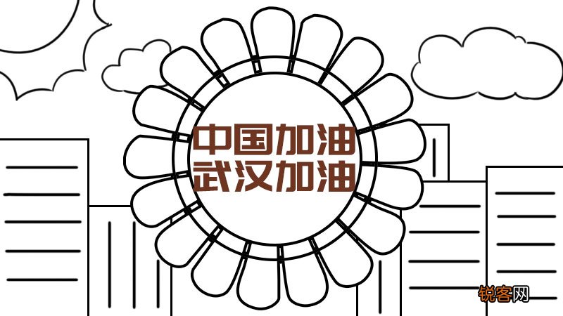 中国加油 武汉加油 防疫情手抄报