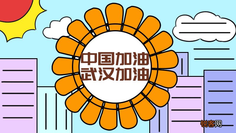 中国加油 武汉加油 防疫情手抄报