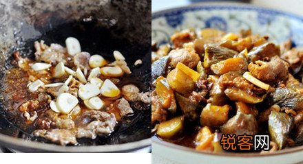 家常肉片烧茄块