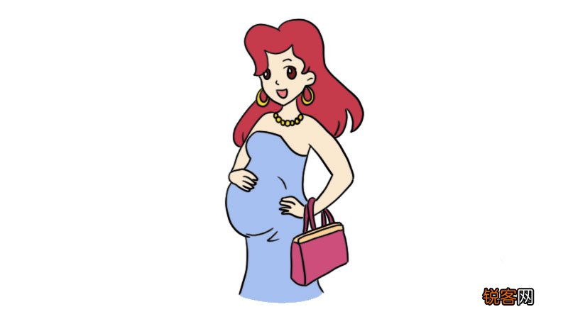 大肚孕妇简笔画 大肚孕妇的画法
