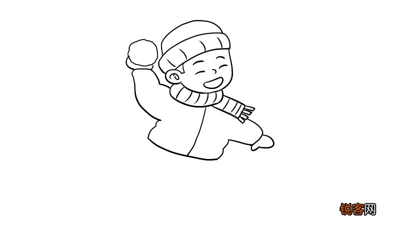打雪仗的人简笔画怎么画打雪仗的人简笔画画法