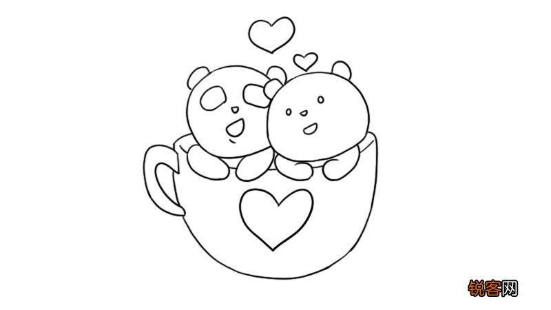 情人节杯子可爱简笔画可爱的情人节杯子怎么画