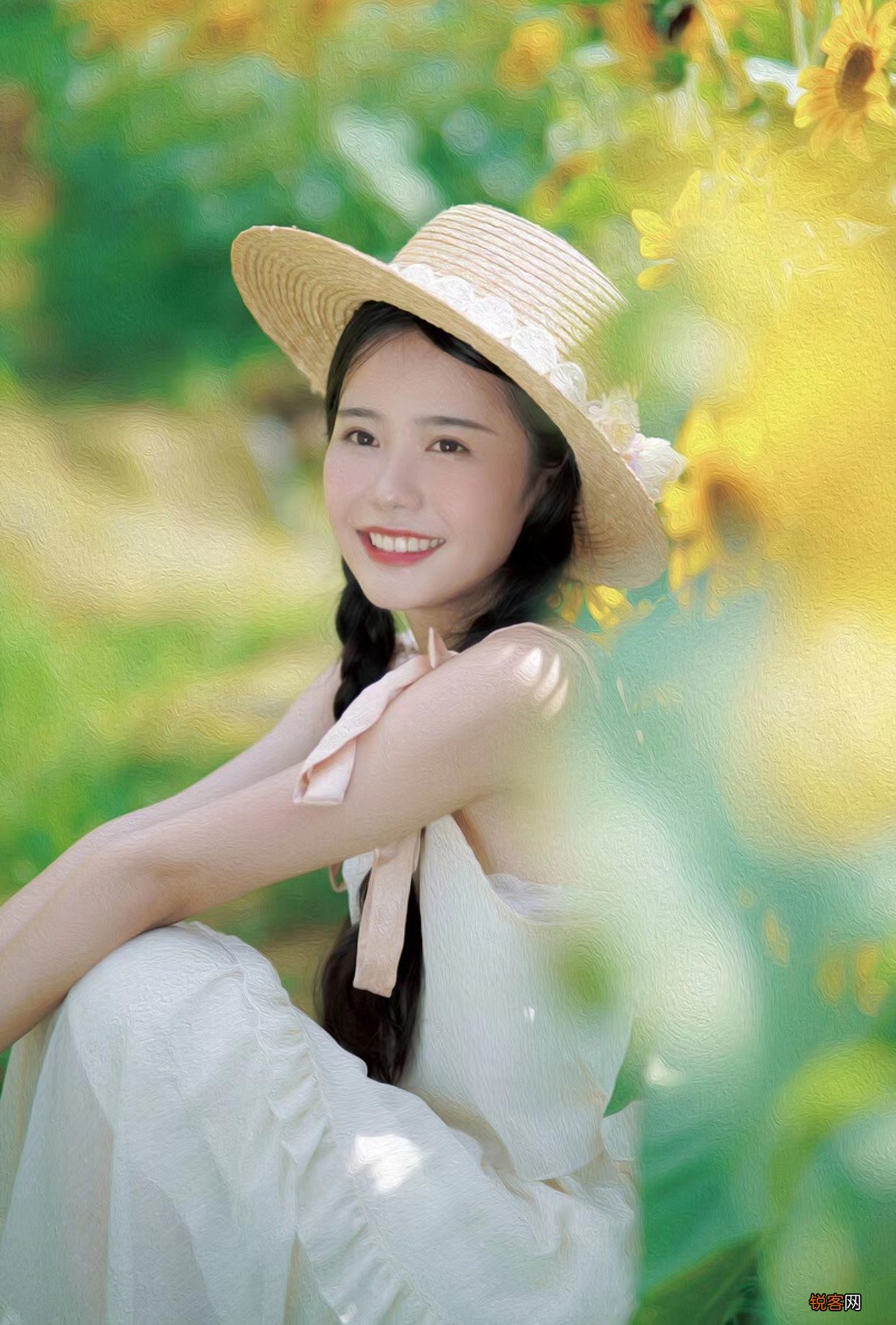 这样拍向日葵人像，清晰且不单调，只需随手一拍都能那么美