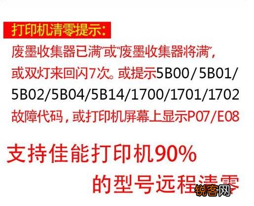 佳能一体机清零-佳能ip1980打印机怎么清零？